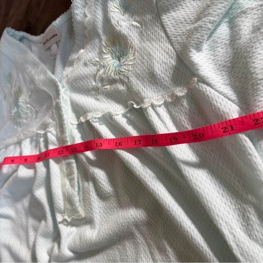 Miss Elaine green nightgown long sleeve sz L‎